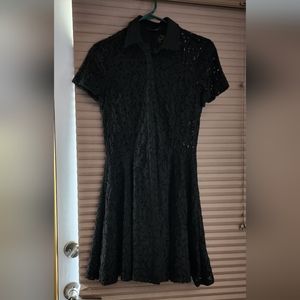 Olivaceous Women's Black Laced  Short Sleeve Mini Dress. Barely Used Size M